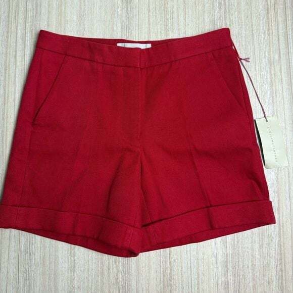 Stella McCartney Pants - NWT Stella McCartney - Red Cuffed Shorts - Sz 40 (US S/4)